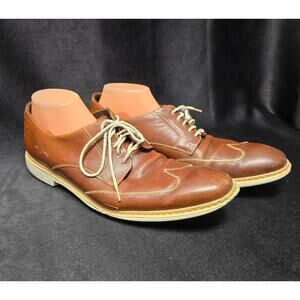Cole Haan Brown Leather Wing Tip Brogue Oxford Dress Shoes